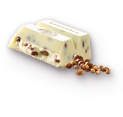 Λευκή Σοκολάτα με Πέρλες Μόκας 50g