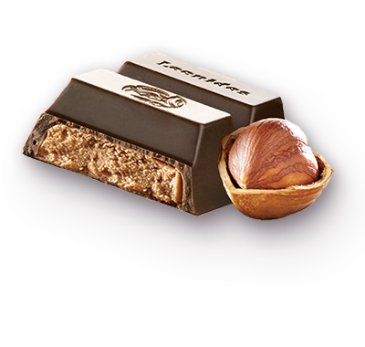 Μπάρα Μαύρης Σοκολάτας με Πραλίνα Φουντουκιού 50γρ (Dark Chocolate Bar Hazelnut Praliné 50g)